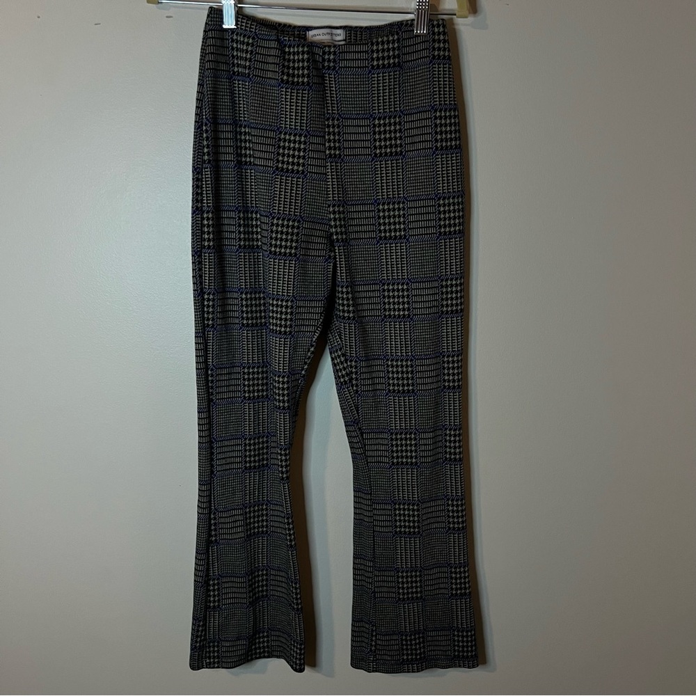 Plaid flared pants